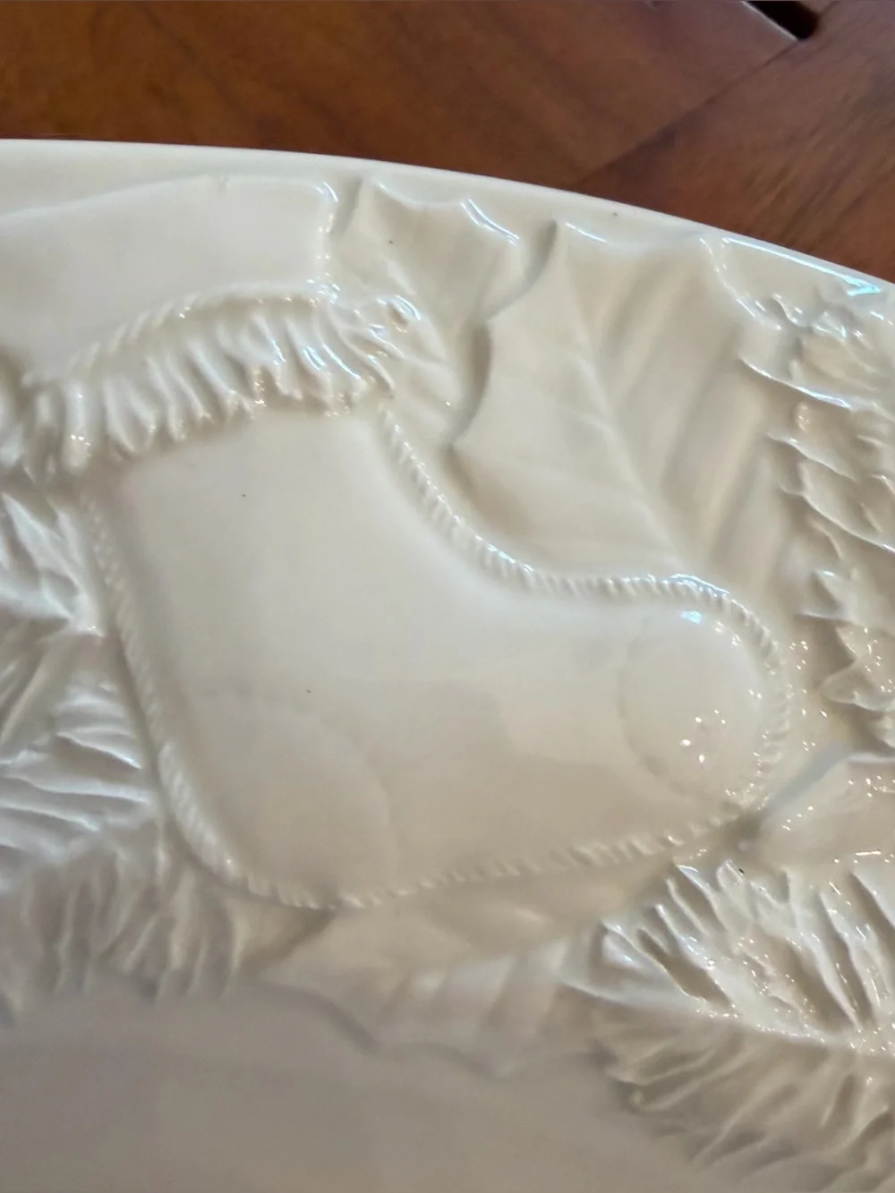 Vtg Gump's San Francisco Christmas Platter La Ceramica VBC Italy Relief 7730/50